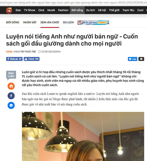 bao chi noi ve luyen noi tieng anh nhu nguoi ban ngu