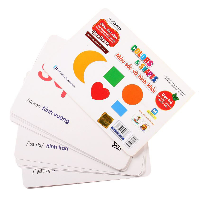 Các tấm thẻ trong bộ Flashcard Hình khối - Màu sắc