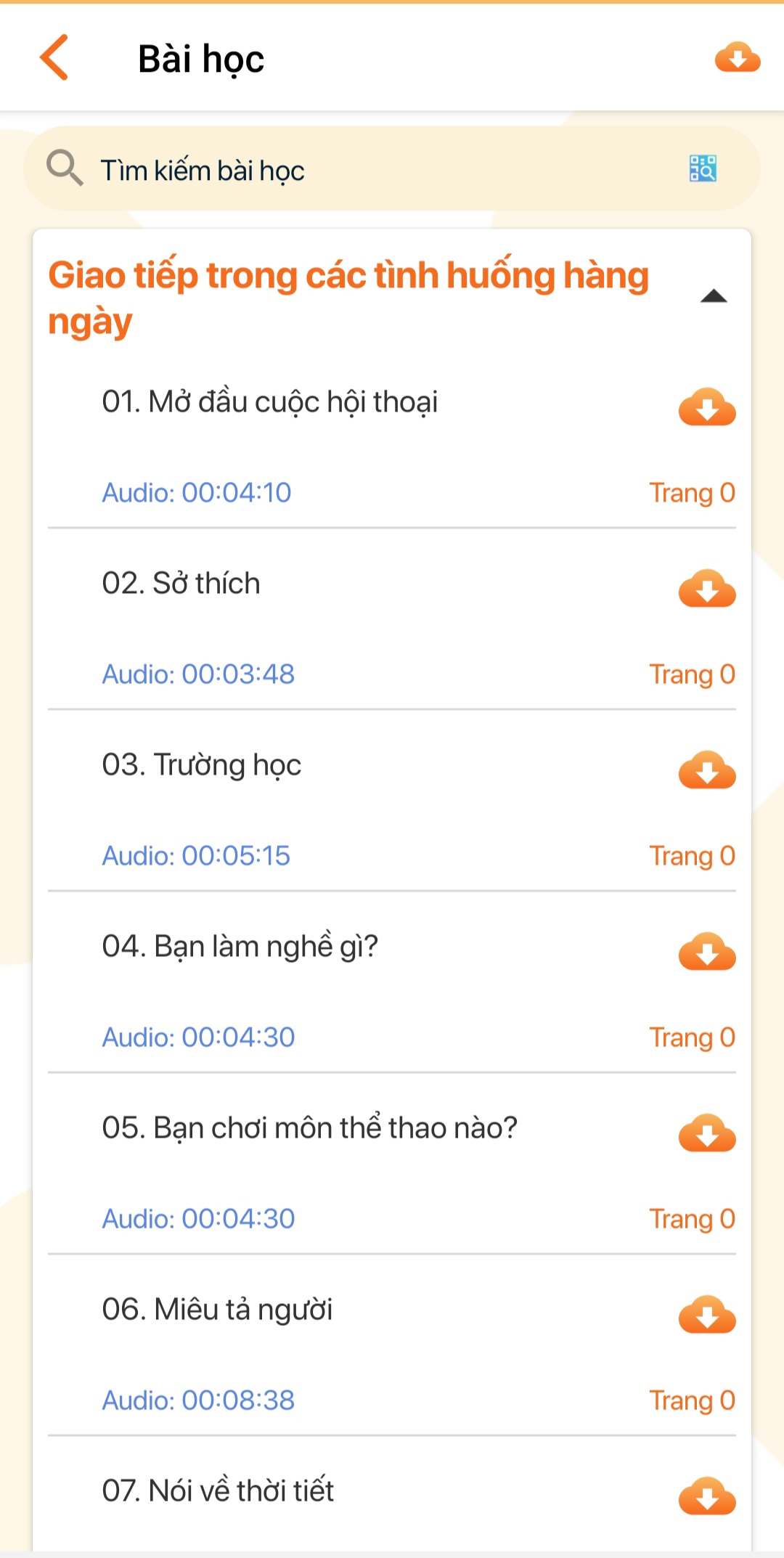 Các bài giao tiếp cơ bản