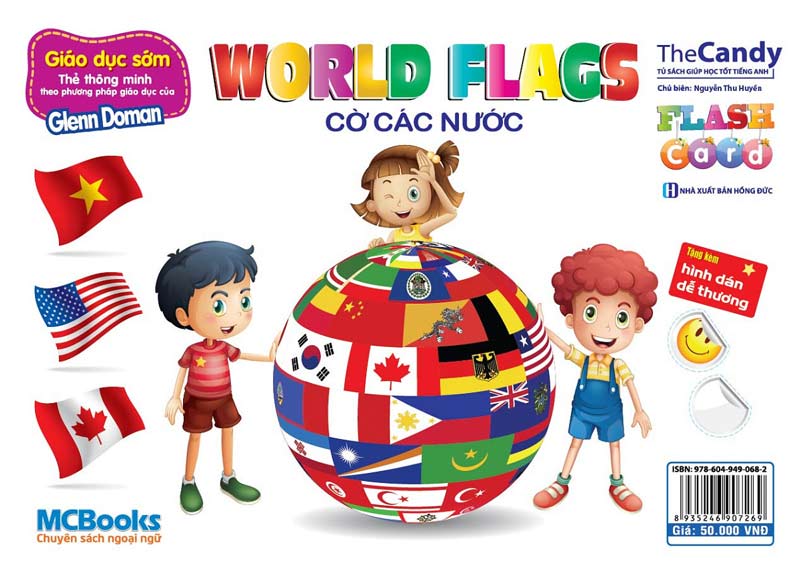 Flash card dạy trẻ theo phương pháp Glenn Doman – Cờ các Quốc gia trên thế giới
