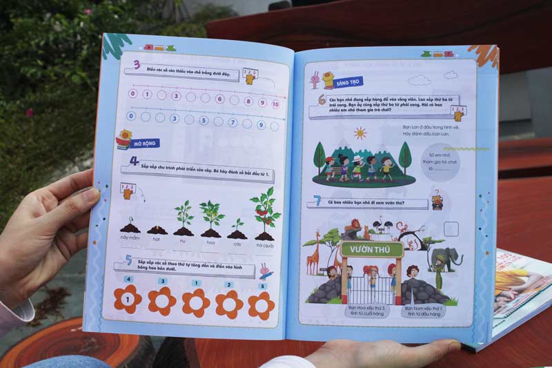 Nội dung trong sách Pomath - Toán tư duy cho trẻ em 4 - 6 tuổi
