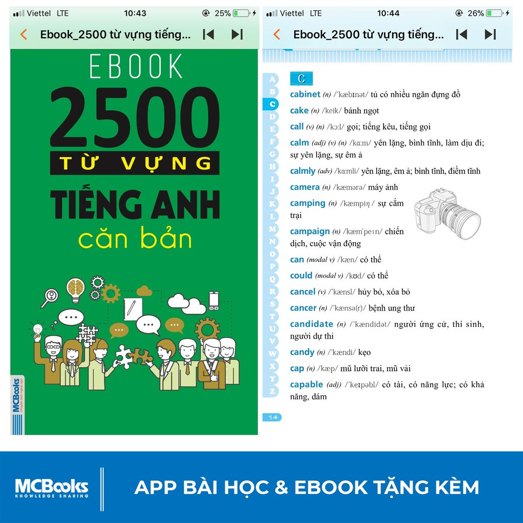 Quà tặng Ebook 2500 từ vựng tiếng Anh