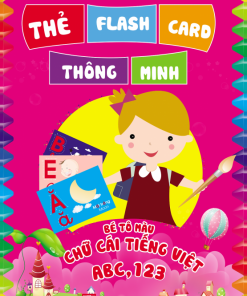 Thẻ  học vui cùng bé - bé tô màu chữ cái tiếng việt ABC,123 (túi )
