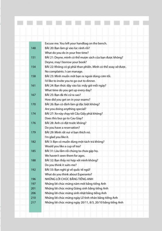 Mục lục sách Real English For You (tiếp theo)
