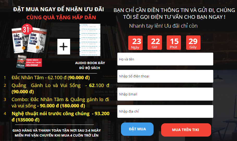 Mua sách ngay hôm nay để nhận được hàng loạt ưu đãi