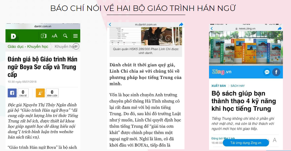 Báo chí nói về 2 bộ Giáo trình hán ngữ