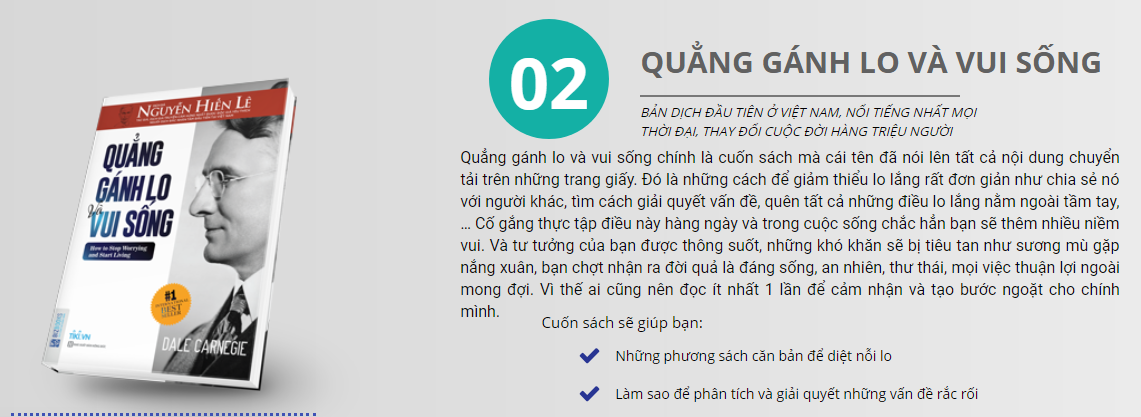 Nội dung sách quẳng gánh lo và vui sống