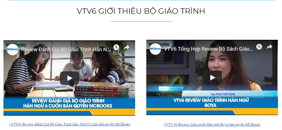 VTV6 review 2 bộ giáo trình hán ngữ