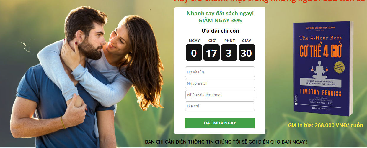 Ưu đãi khi mua cuốn sách Cơ thể 4 giờ 1