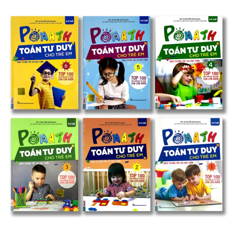 Toán tư duy cho trẻ em Pomath(6 cuốn)