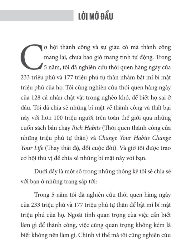 Chia sẻ của tác giả về cuốn sách Rich Habits