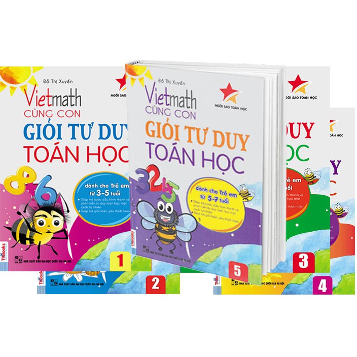Vietmath cùng con giỏi tư duy toán học (5 cuốn)