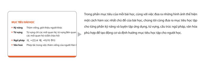 Phần Mục tiêu bài học trong cuốn Giáo trình Tiếng Hàn Tổng Hợp sơ cấp 2