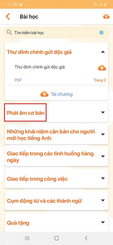 Vào phần "Phát âm cơ bản"