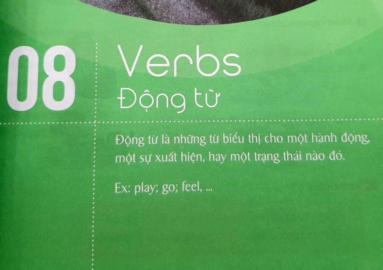 Động từ trong tiếng Anh