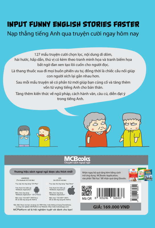 Giá bìa của cuốn Input Funny English Stories Faster là 169k