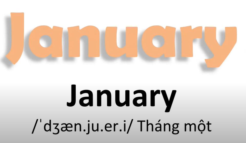 Tháng 1 tiếng Anh