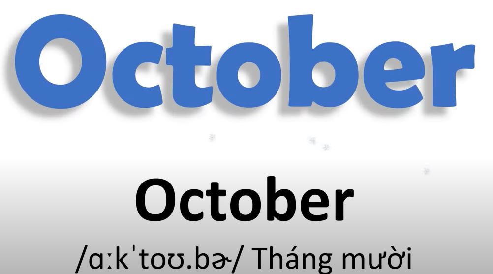 Tháng 10 tiếng Anh