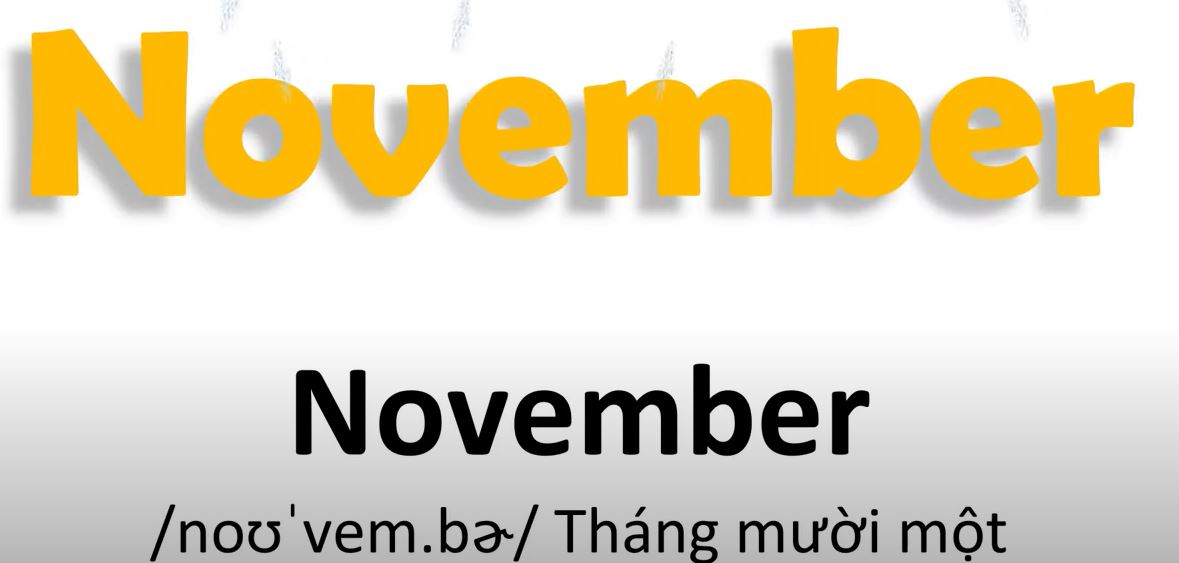 Tháng 11 tiếng Anh