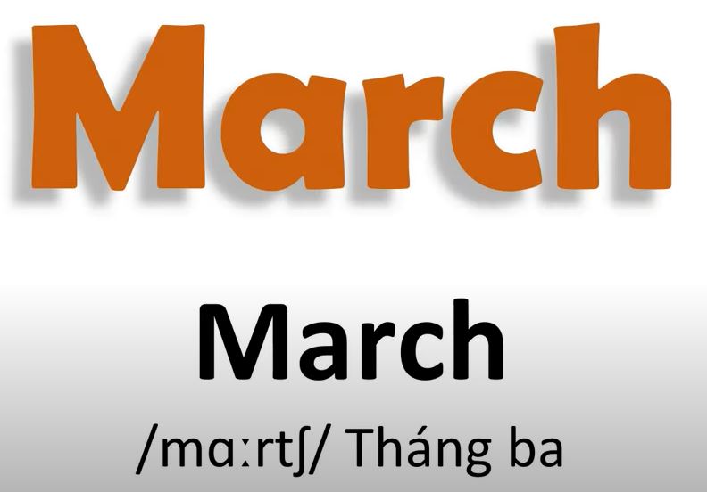 Tháng 3 tiếng Anh