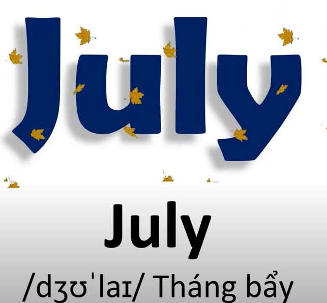 Tháng 7 tiếng Anh
