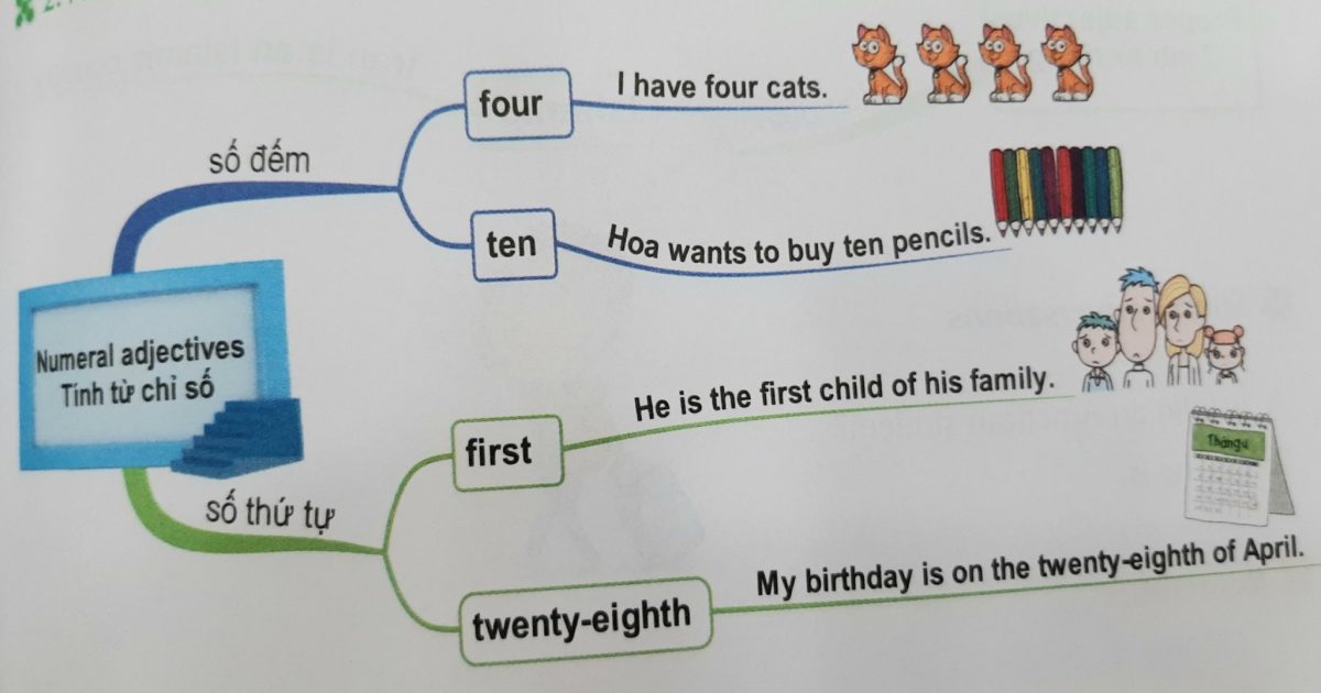 Tính từ chỉ số đếm