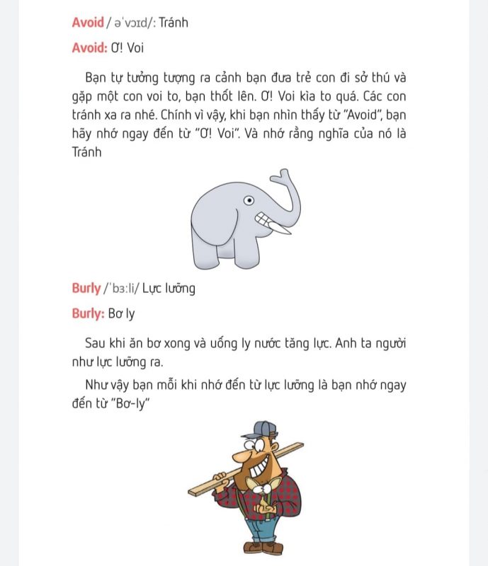 Ví dụ về việc ghi nhớ từ vựng tiếng Anh - 2