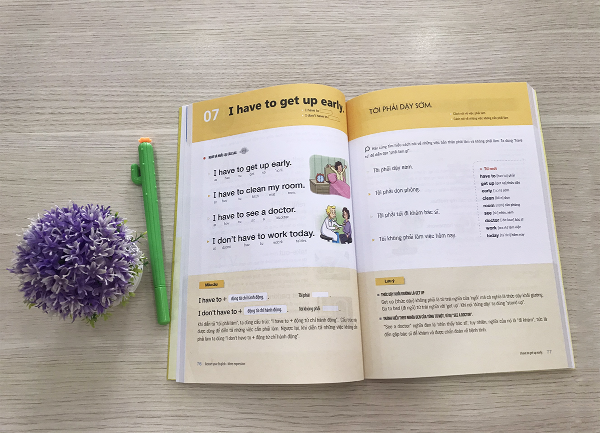 Cuốn sách Restart Your English - More Expression được thiết kế rất đẹp và dễ học