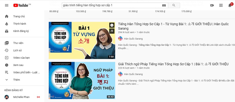 Bài giảng online giáo trình tiếng Hàn tổng hợp cho người mới bắt đầu