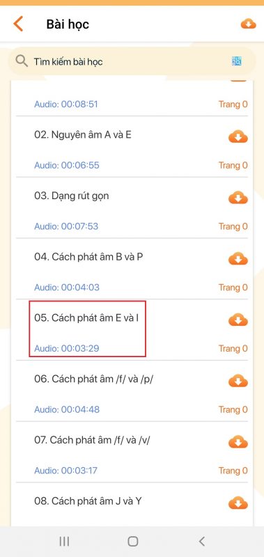 Chọn bài 05: Cách phát âm E và I