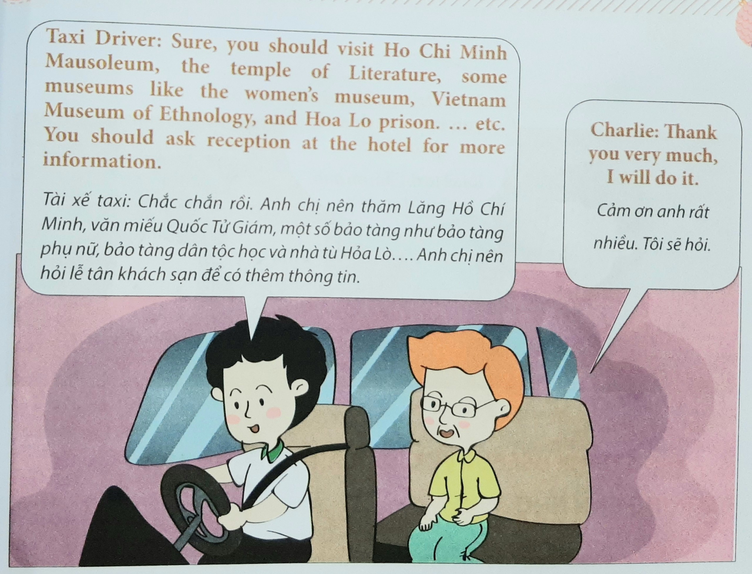 Hỏi về các địa điểm du lịchHỏi về các địa điểm du lịch