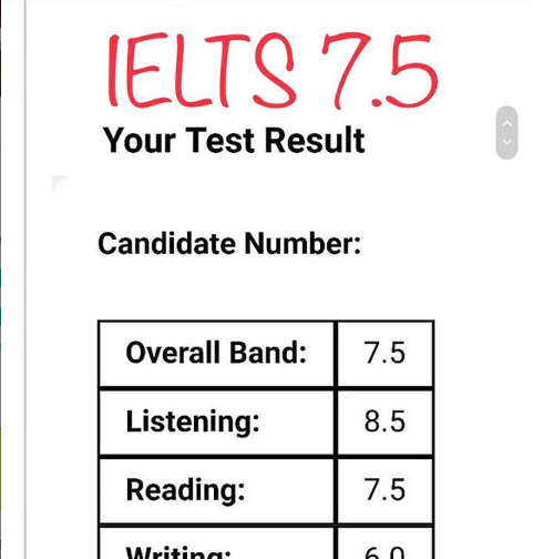 IELTS 7.5 VÀ KINH NGHIỆM TỰ ÔN THI TRONG VÒNG 1 THÁNG
