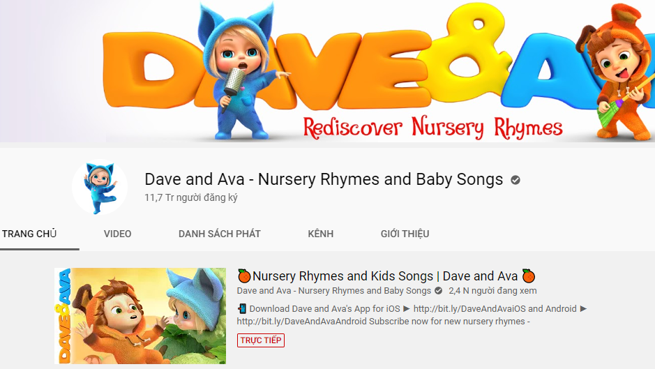 Dave and Ava - Nursery Rhymes and Baby Songs