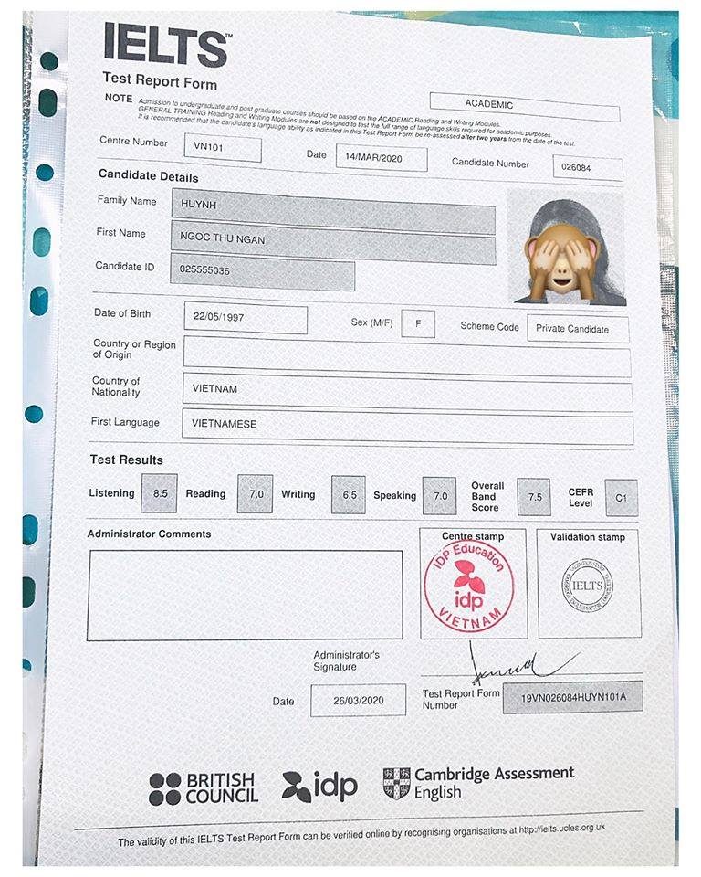 Chinh phục được IELTS 7.5 vì đã chọn được đúng “bạn đồng hành”
