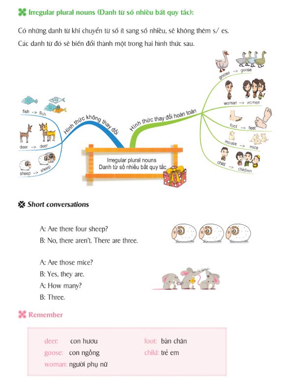 Phần sơ đồ tư duy trong sách Mind Map English Grammar