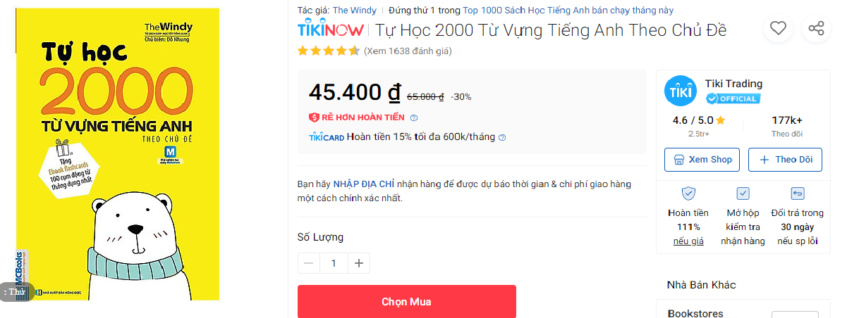 Những người đã sử dụng đánh giá gì về Tự học 2000 từ vựng tiếng Anh