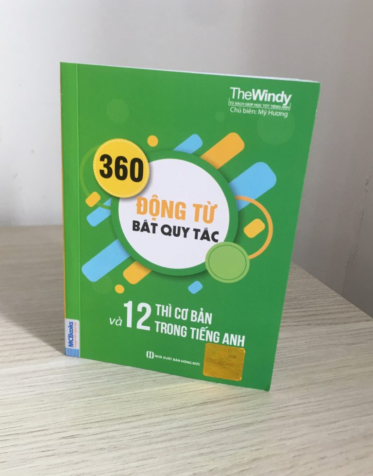Bìa cuốn sách 360 động từ bất quy tắc.