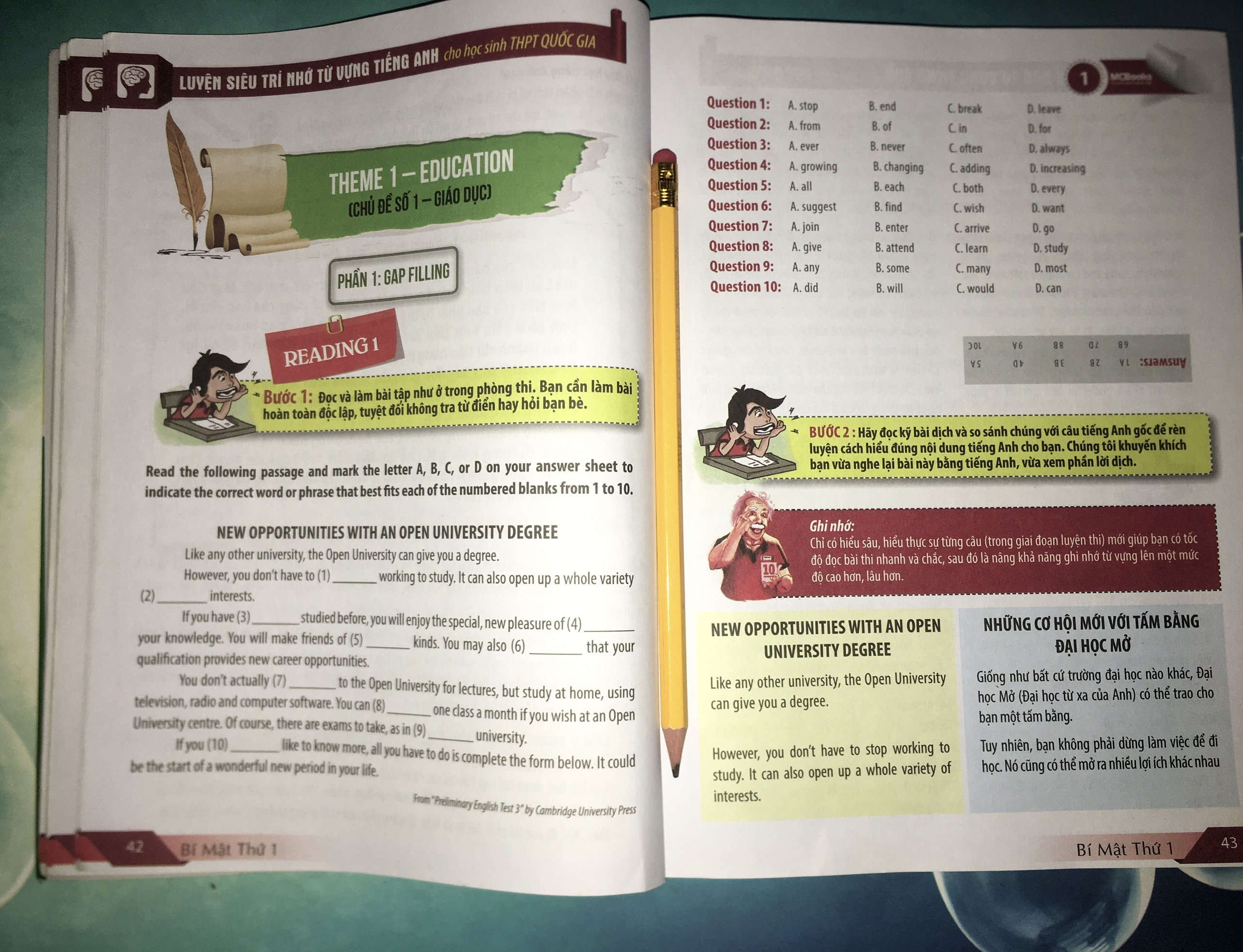 Bài đọc hiểu của cuốn Luyện siêu trí nhớ từ vựng tiếng Anh