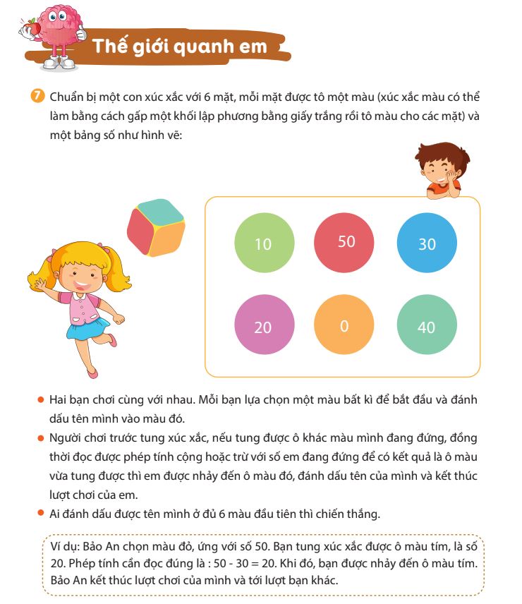Ngoài kiến thức về Toán tư duy, cuốn sách còn có các trò chơi để các em luyện tập và thực hành