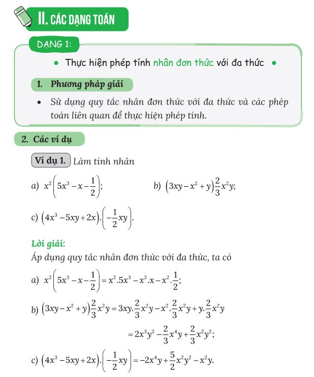 Phần giới thiệu các dạng toán trong cuốn Làm chủ kiến thức Toán lớp 8 phần Đại số