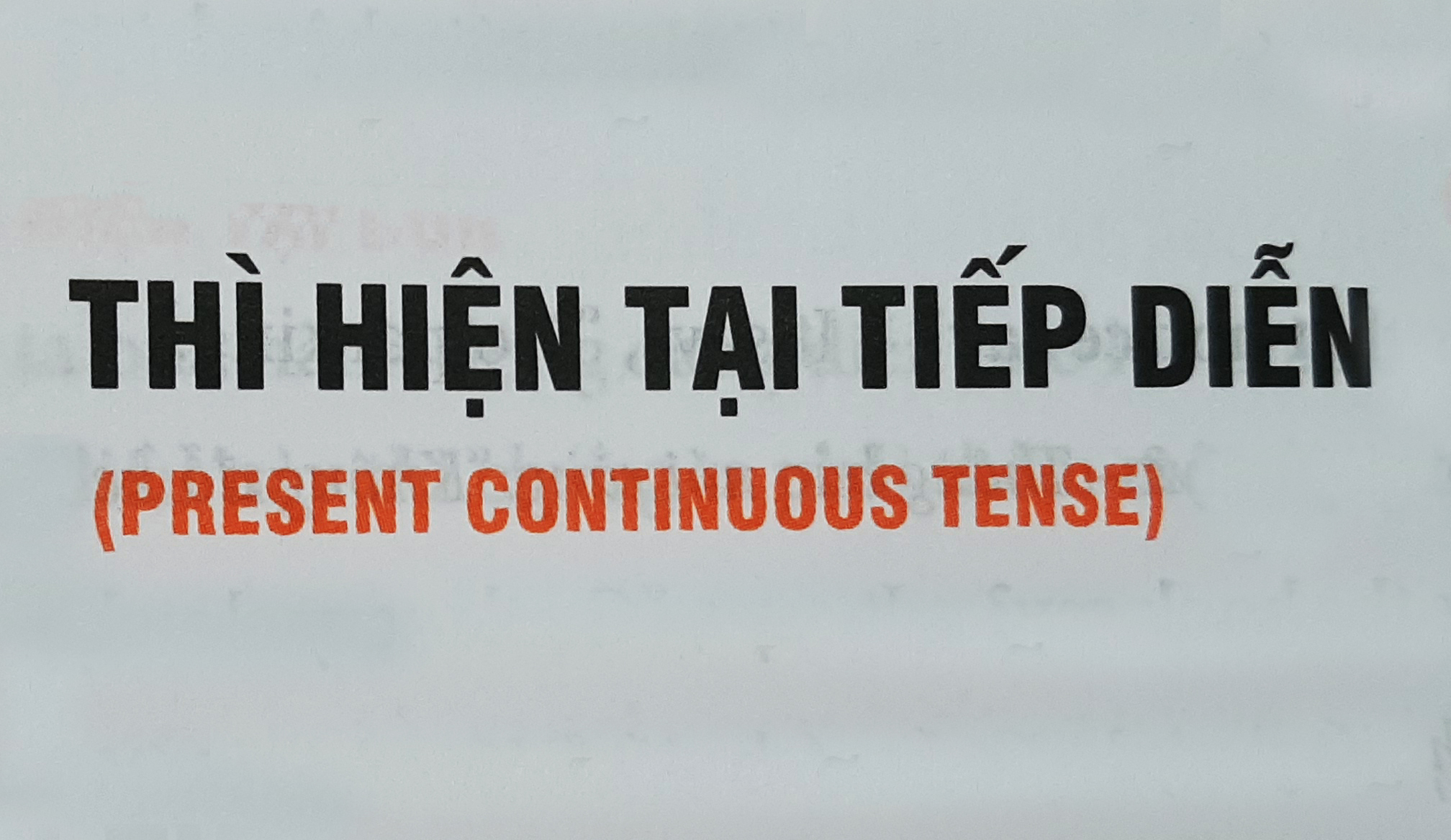 Thì hiện tại tiếp diễn