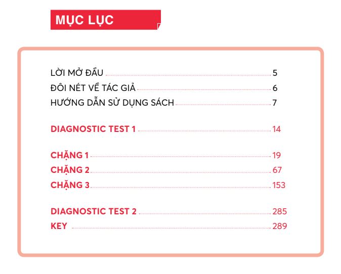 Mục lục sách The True IELTS Guide