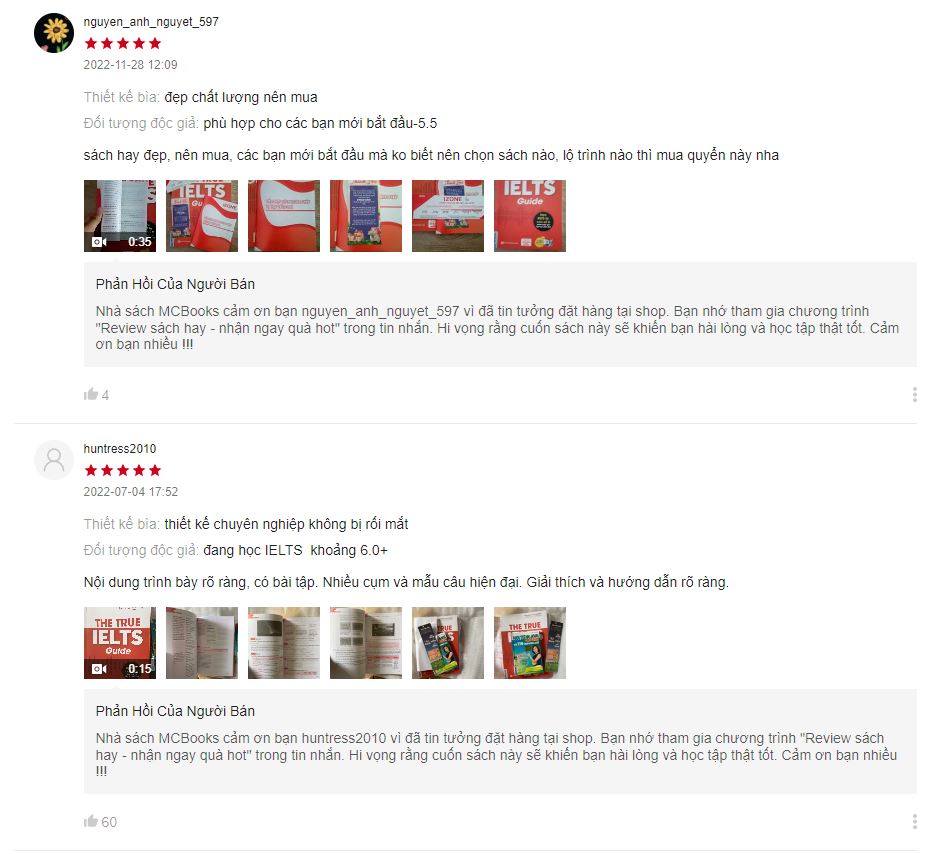 Review sách The True IELTS Guide