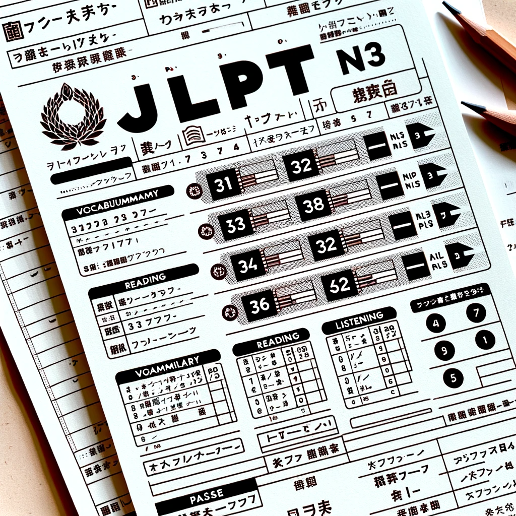 Cách tính điểm JLPT N3 sẽ dựa vào số câu hỏi trong đề thi và số điểm trong từng phần thi