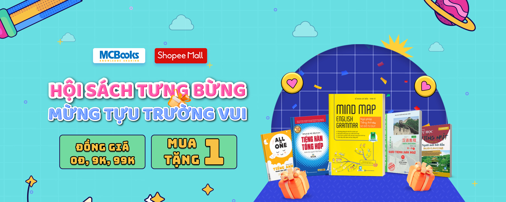 Chương trình hội sách tháng 8 của Mcbooks