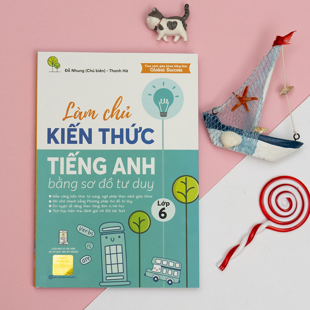 Ảnh chụp cuốn sách “Làm chủ kiến thức tiếng Anh bằng sơ đồ tư duy lớp 6”