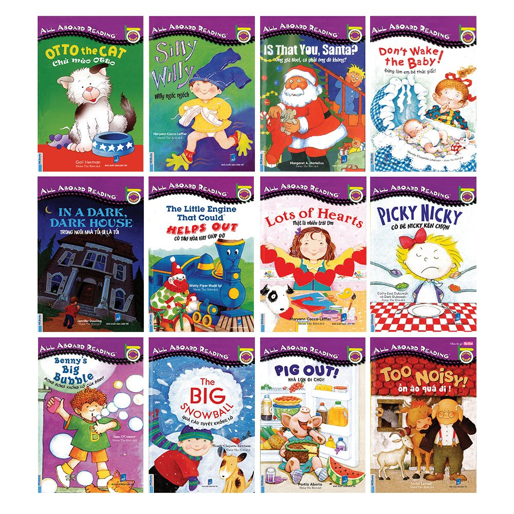 12 cuốn trong bộ sách All Aboard Reading