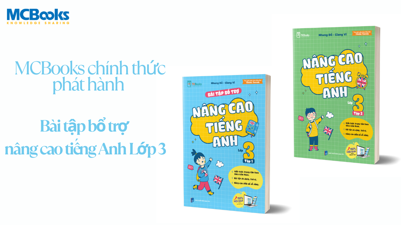 MCBooks chinh thuc phat hanh bo sach Bai tap bo tro nang cao tieng Anh – Lop 3