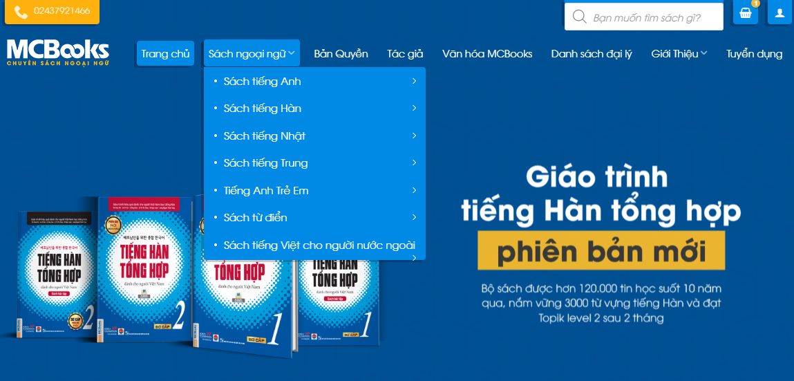 Chọn sách ngoại ngữ Anh - Trung - Nhật - Hàn mà bạn muốn mua