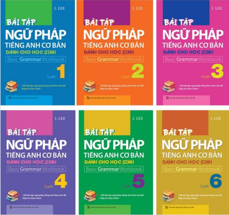 Bộ 6 cuốn Bài tập ngữ pháp tiếng Anh cơ bản dành cho học sinh